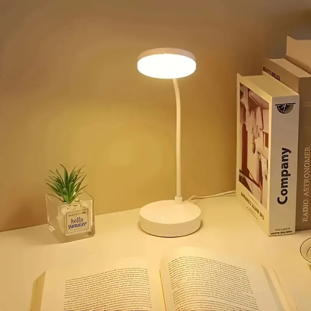 Flexible USB Powered LED Desk Lamp 3Level Dimmer WarmWhite EyeCare Reading Light For Home Office St 2