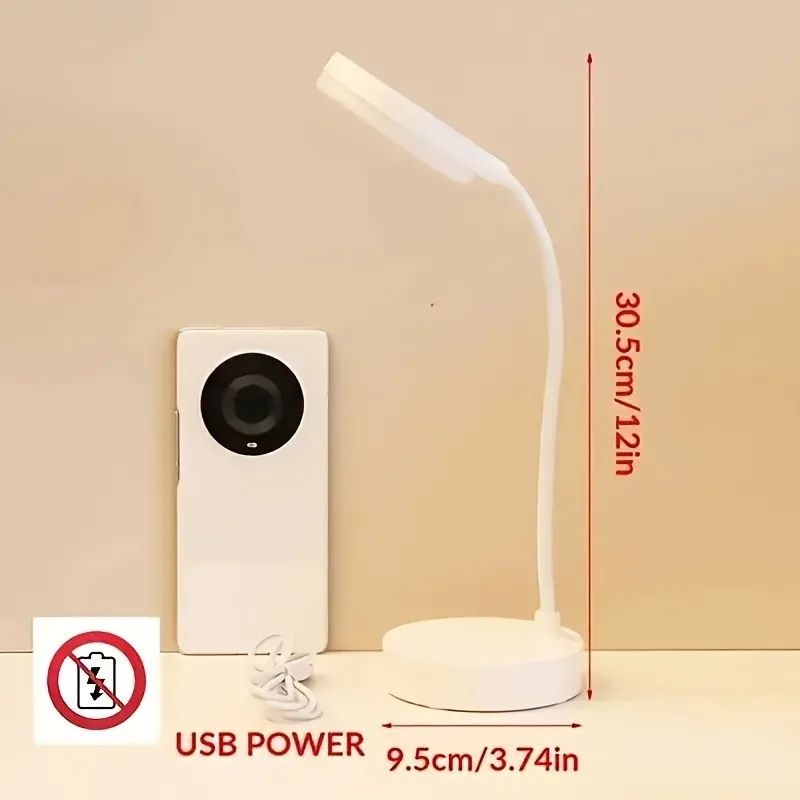 Flexible USB Powered LED Desk Lamp 3Level Dimmer WarmWhite EyeCare Reading Light For Home Office St 5