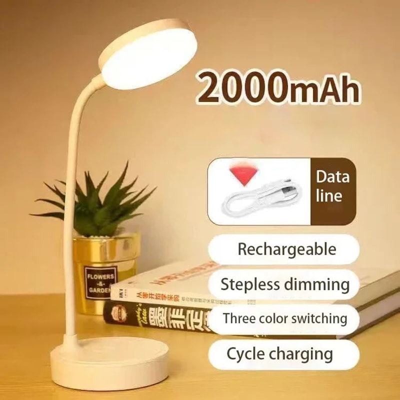Flexible USB Powered LED Desk Lamp 3Level Dimmer WarmWhite EyeCare Reading Light For Home Office St 6
