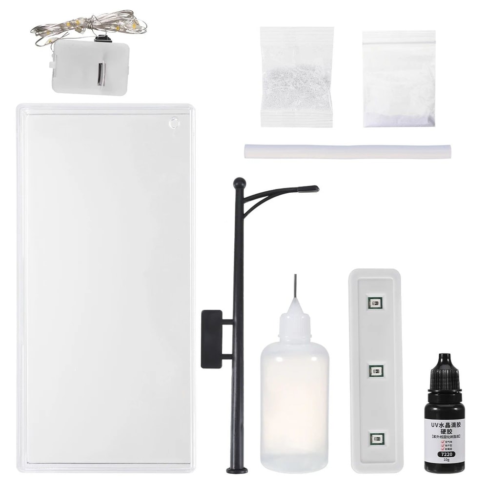 3D DIY Snowflake Christmas Night Light Snowy Street Scene Desktop Lamp Warm LED Holiday Decor For K 6