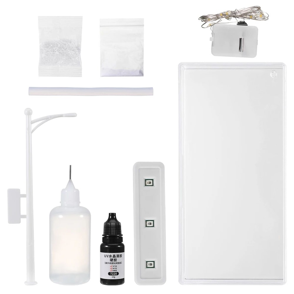 3D DIY Snowflake Christmas Night Light Snowy Street Scene Desktop Lamp Warm LED Holiday Decor For K 7