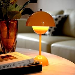 rechargeable flower bud led table lamp, modern ambient bedside light, cordless decorative mood lamp for bedroom decor