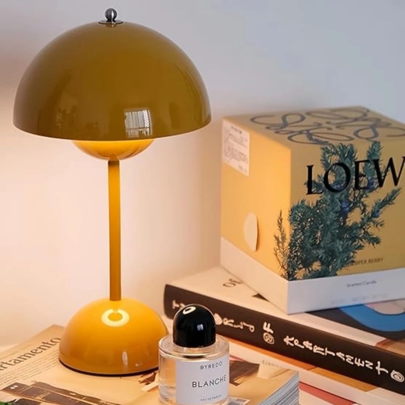 Rechargeable Flower Bud LED Table Lamp Modern Ambient Bedside Light Cordless Decorative Mood Lamp F 5