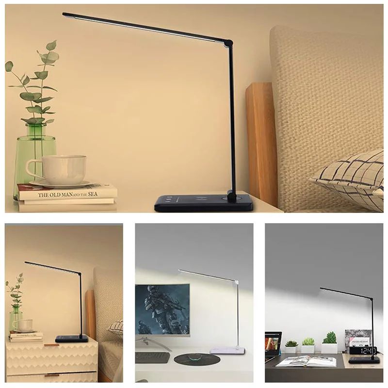 USB Rechargeable LED Desk Lamp Touch Control Foldable Portable Study Light For Kids Wireless Bedroo 18