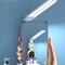 LED Desk Lamp With Fan Clock Display Adjustable Brightness Reading Light For Study Night Light For 9
