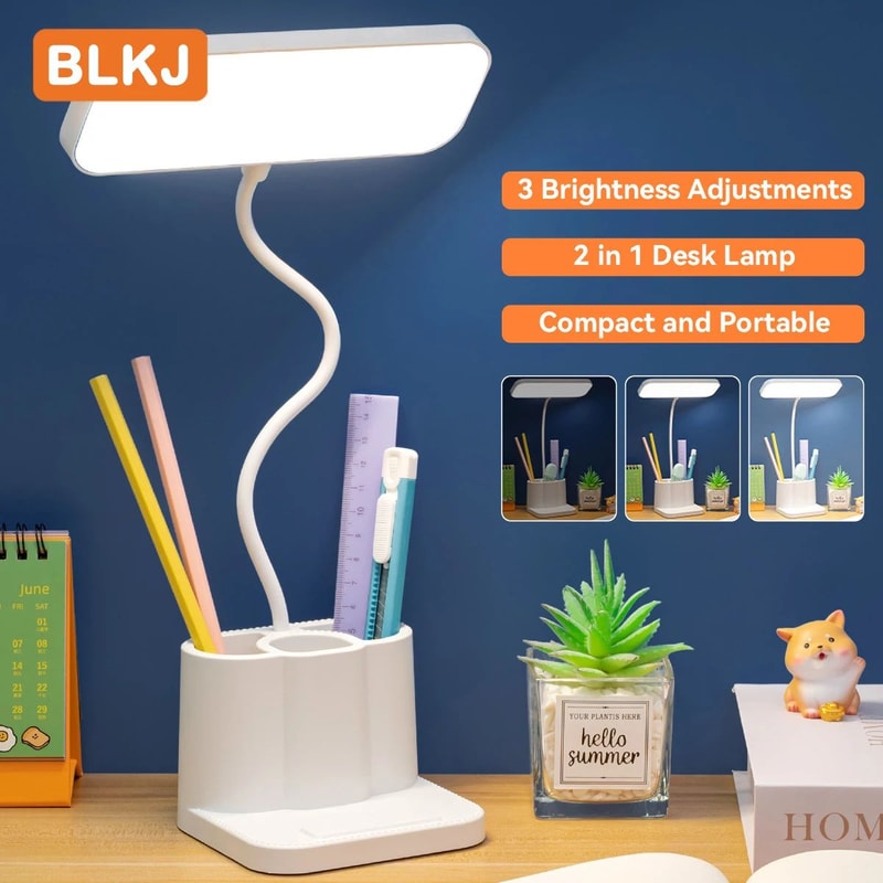 Folding USB LED Desk Lamp Touch Night Light Eye Protection Study Lamp For Students Bedroom Office D 1