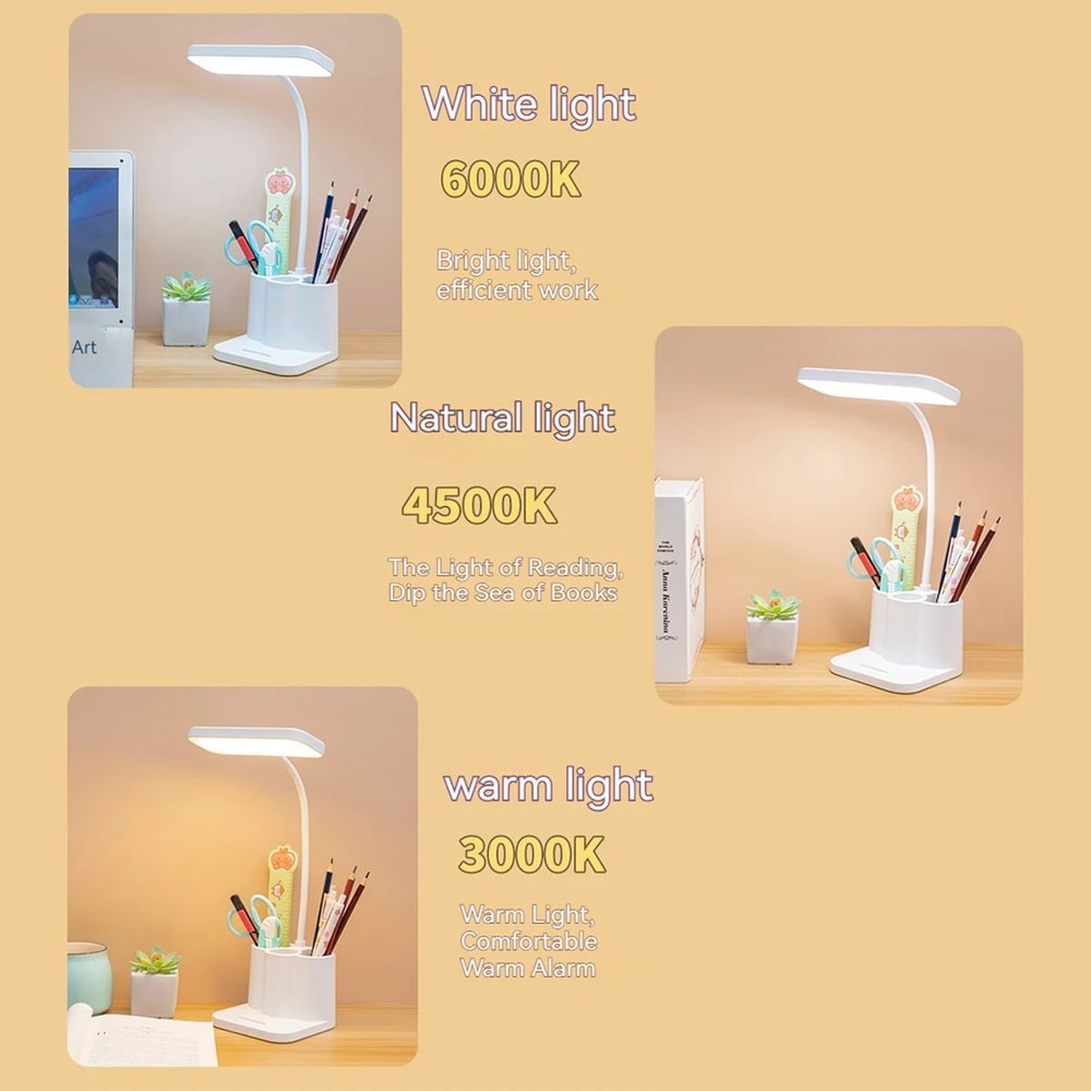 Folding USB LED Desk Lamp Touch Night Light Eye Protection Study Lamp For Students Bedroom Office D 4