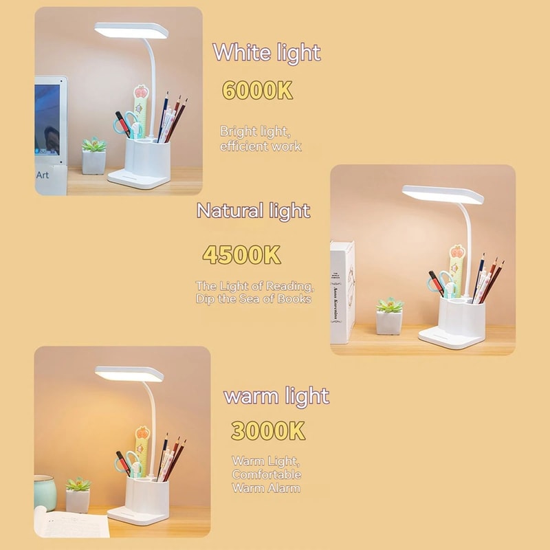 Folding USB LED Desk Lamp Touch Night Light Eye Protection Study Lamp For Students Bedroom Office D 4