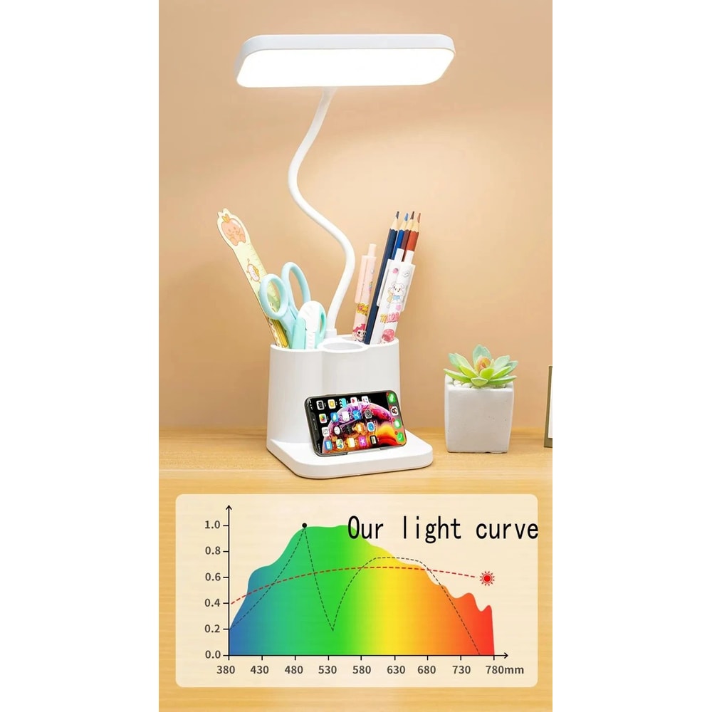 Folding USB LED Desk Lamp Touch Night Light Eye Protection Study Lamp For Students Bedroom Office D 11