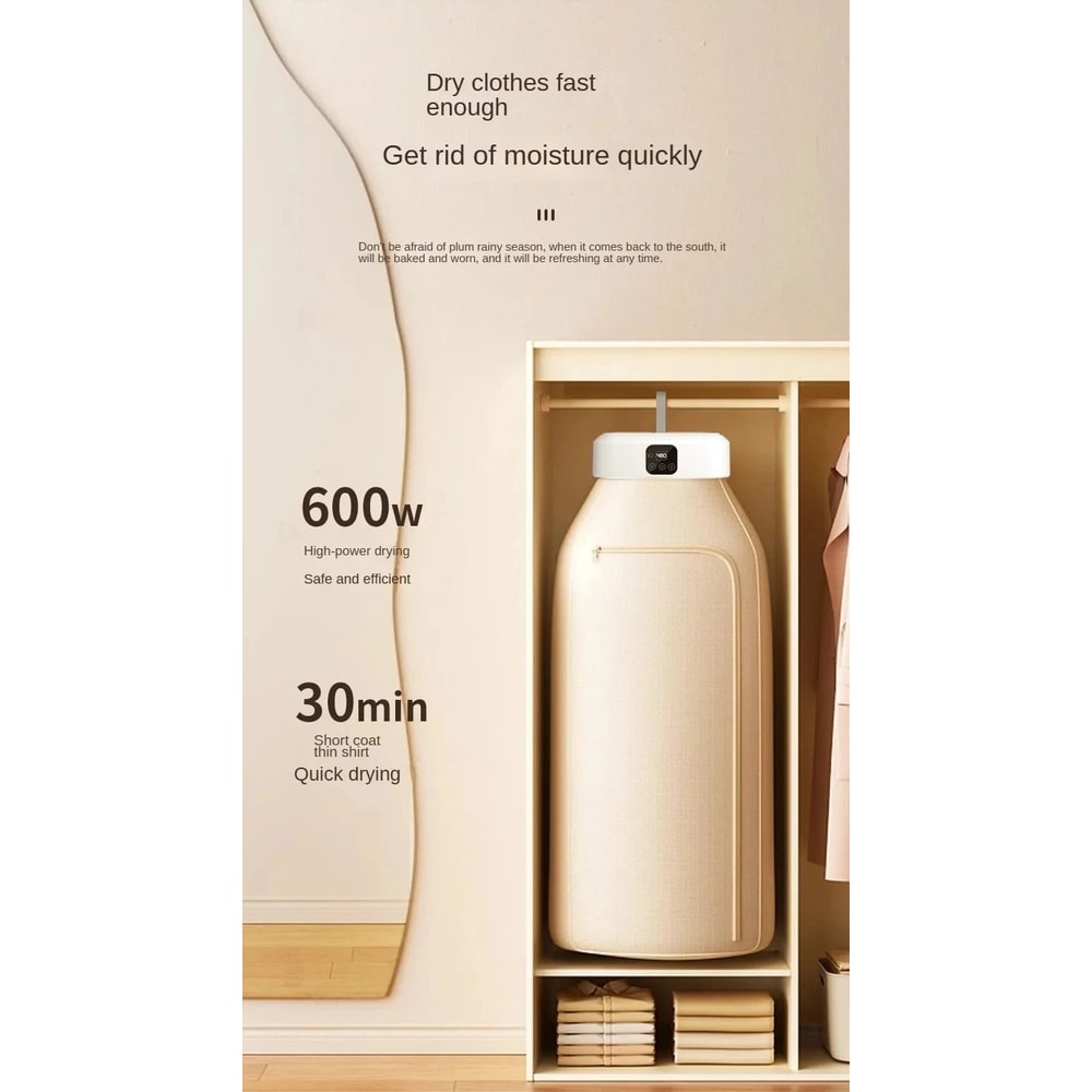 Electric Warm Air Clothes Dryer Cabinet W Remote Timer FloorStanding Laundry Drying Machine Fast H 6