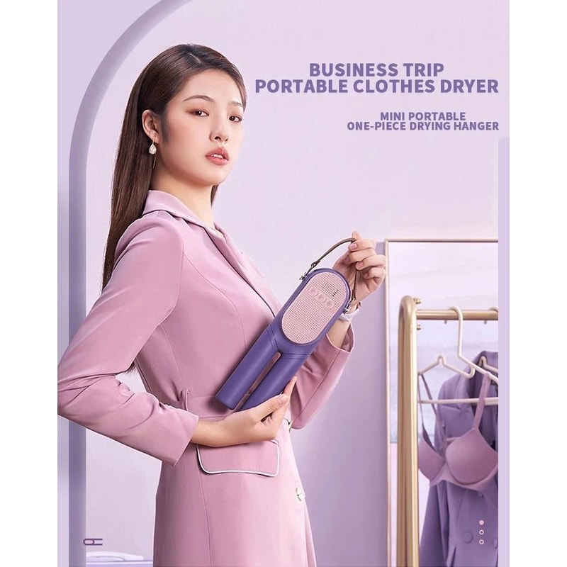 Portable Folding Heated Clothes Drying Rack W Shoe Dryer Compact Electric Dryer Stand Fast Travel L 6