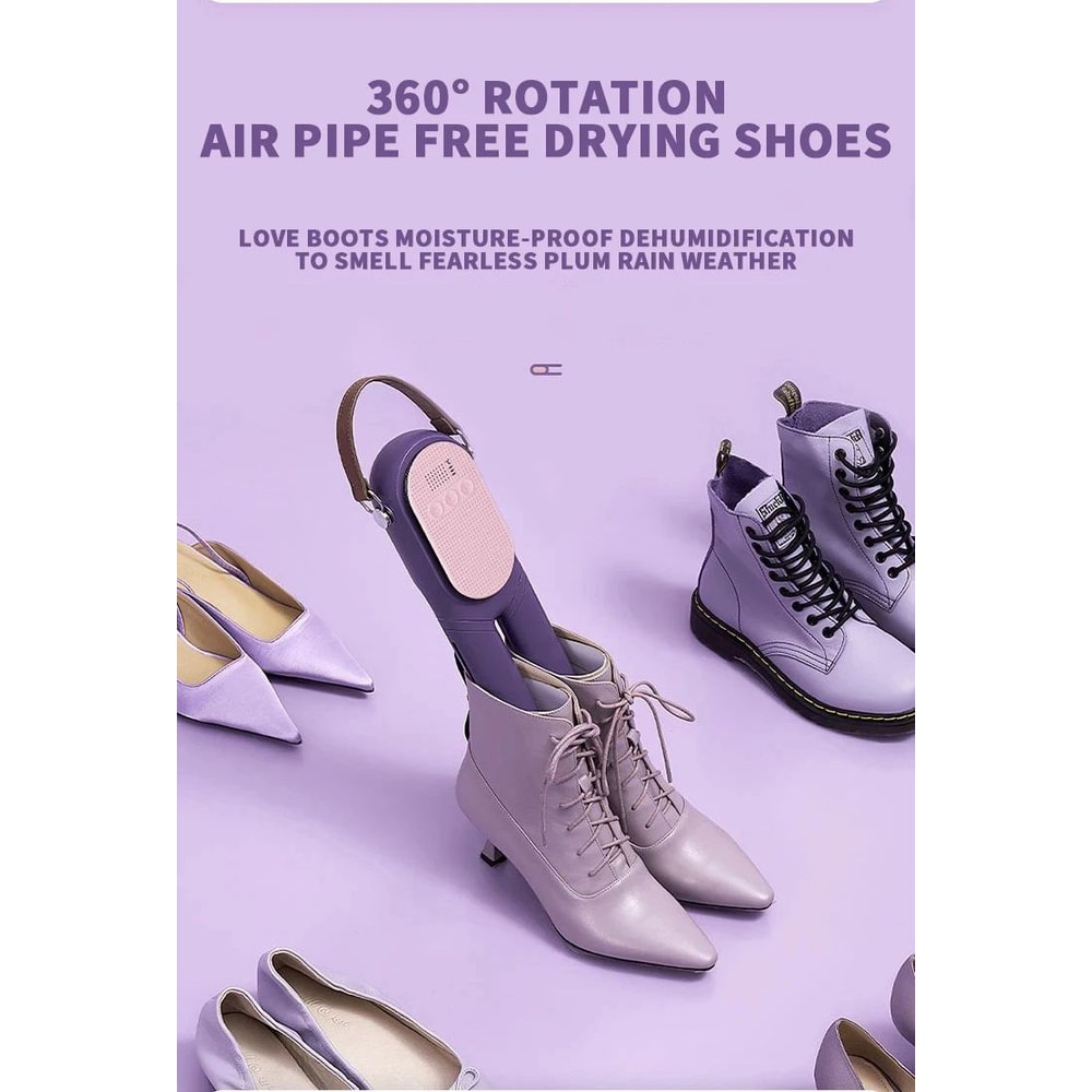 Portable Folding Heated Clothes Drying Rack W Shoe Dryer Compact Electric Dryer Stand Fast Travel L 13