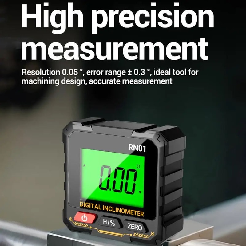 High Precision Digital Inclinometer Angle Finder With Magnetic Base 4Sided Display Slope Level Gaug 1