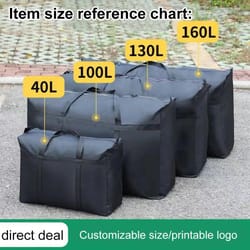 waterproof oxford cloth laundry storage bag large capacity – foldable lightweight travel luggage bag for clothes home
