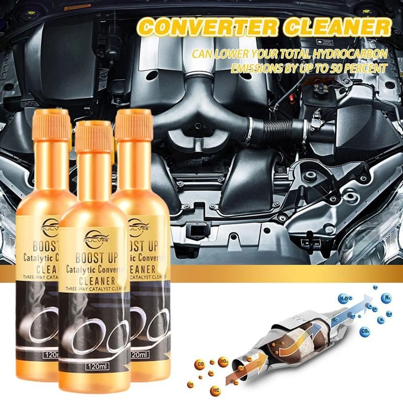 Catalytic Converter Cleaner O2 Sensor Safe Fuel System Treatment Restore Power MPG Reduce Emissio 0