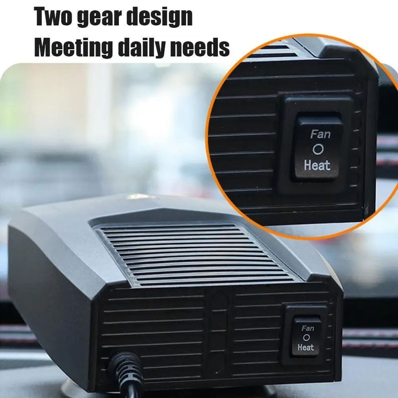 12V Car Heater Defroster 2in1 Fast HeatingCooling Fan 360 Rotatable Windshield Defogger Auto Windo 4