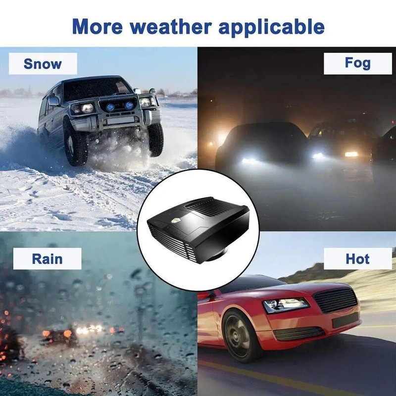 12V Car Heater Defroster 2in1 Fast HeatingCooling Fan 360 Rotatable Windshield Defogger Auto Windo 5