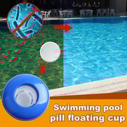 automatic swimming pool chlorine floater tablet dispenser – adjustable floating cup for pools, spas & hot tubs