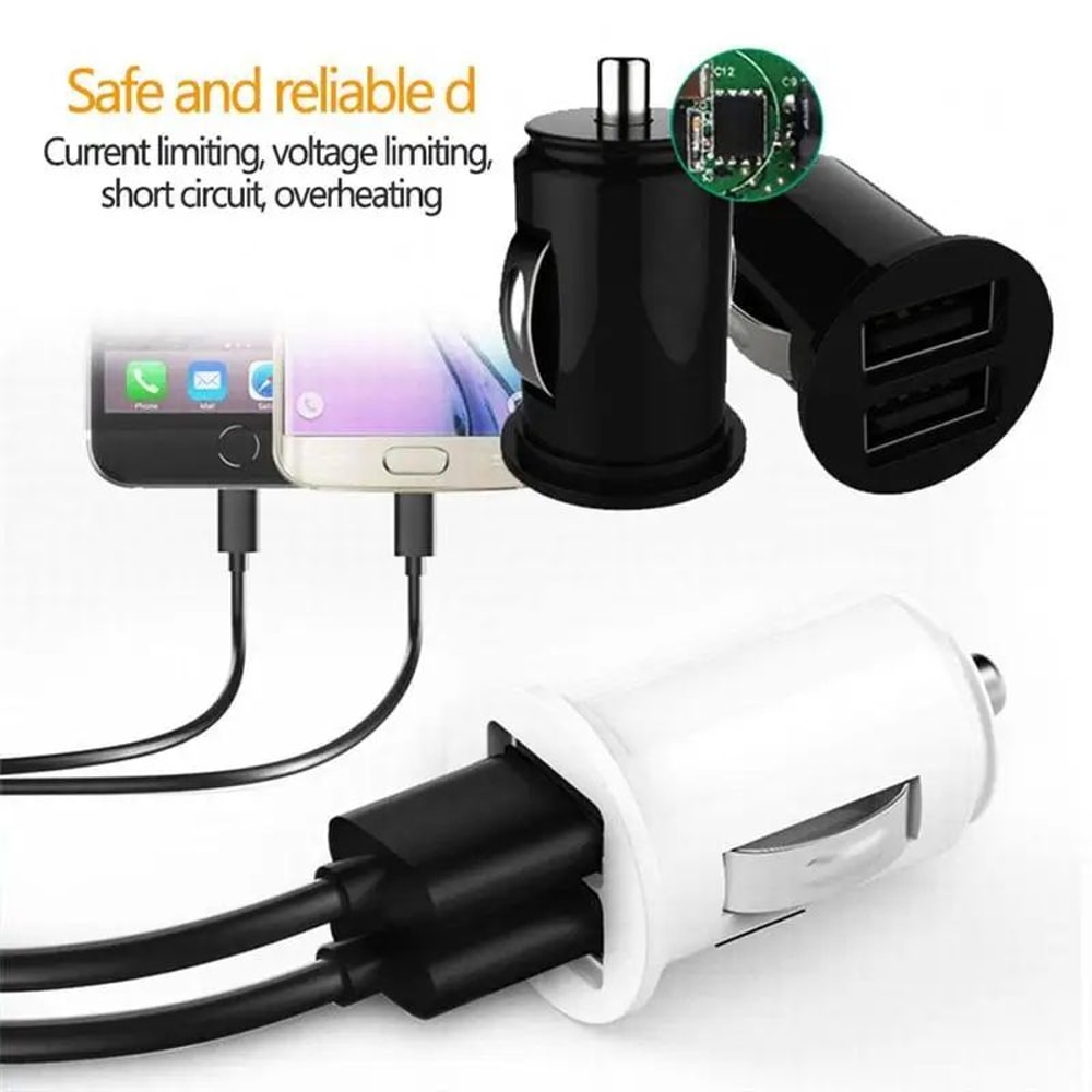 Dual USB Car Charger Fast Charging Cigarette Lighter Adapter 12V24V Auto Charger For Phone Tablet 1