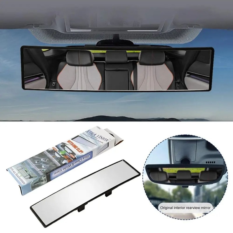 Universal ClipOn Wide Angle Rearview Mirror For Car SUV Truck Blind Spot Safety Mirror Driving Vi 1