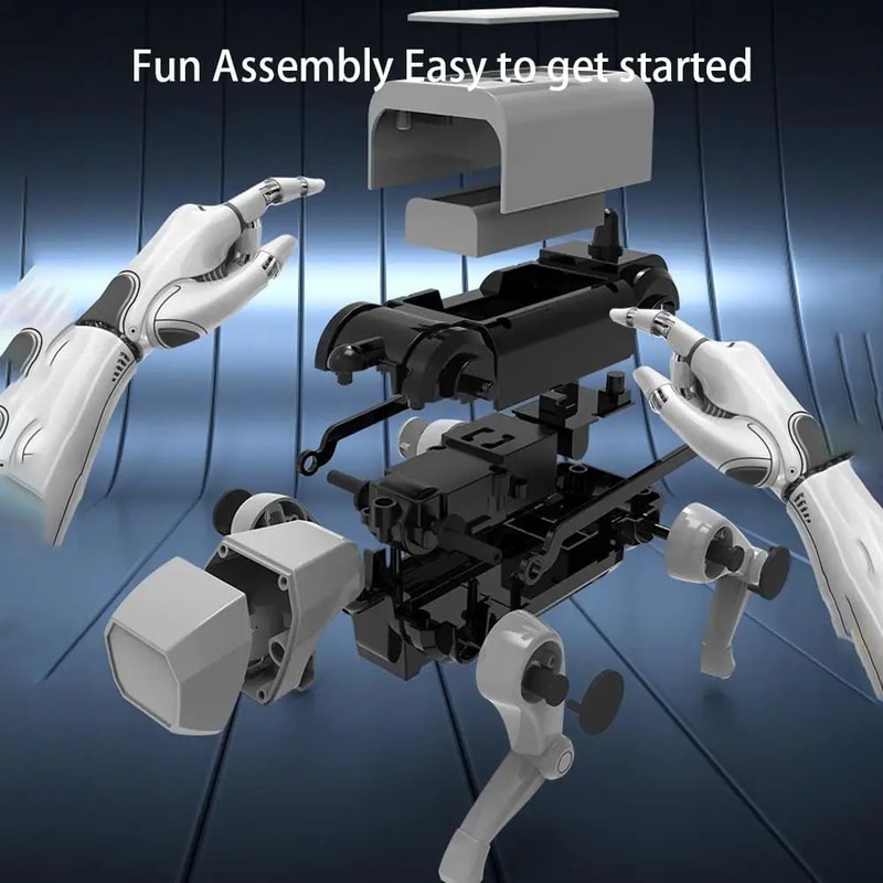 Remote Control Mechanical Dog Building Kit For Kids STEM Assembly Robot Pet Toy Educational Scienc 2