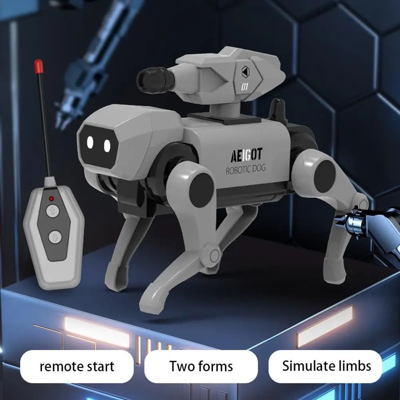 Remote Control Mechanical Dog Building Kit For Kids STEM Assembly Robot Pet Toy Educational Scienc 4
