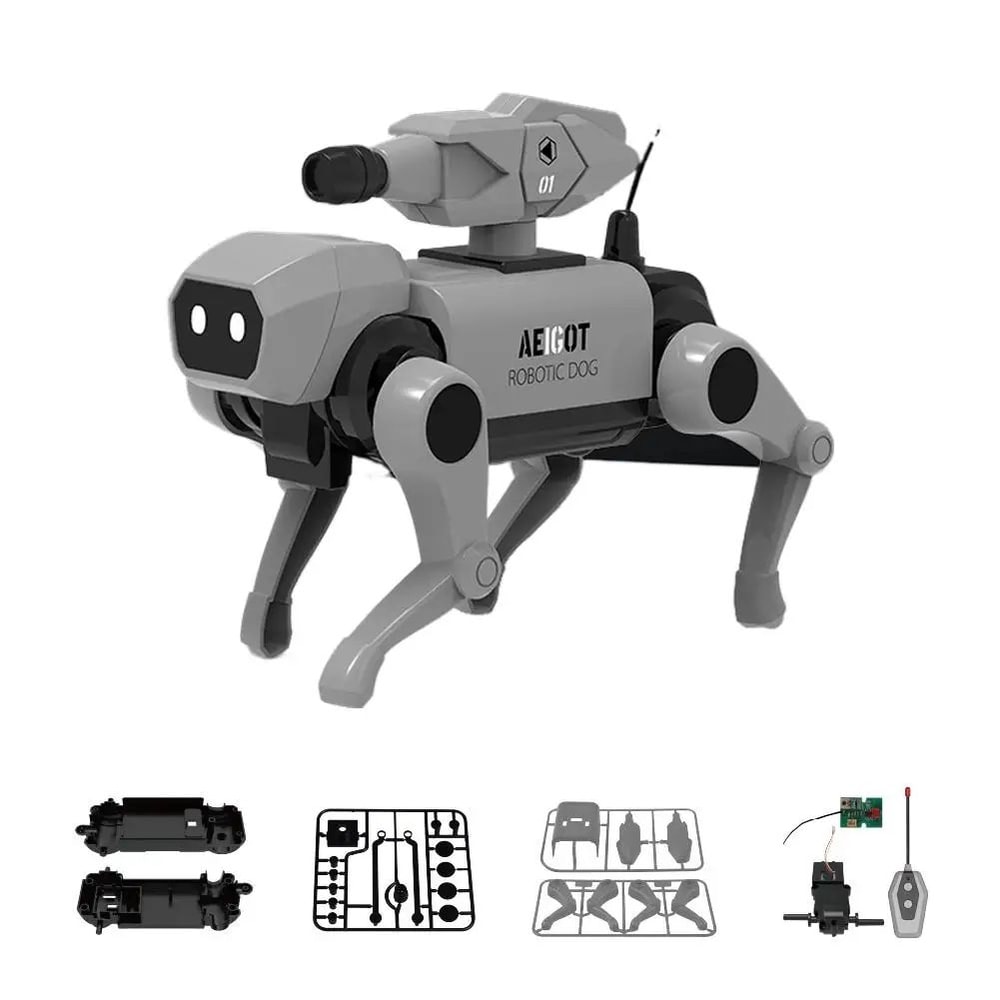 Remote Control Mechanical Dog Building Kit For Kids STEM Assembly Robot Pet Toy Educational Scienc 7