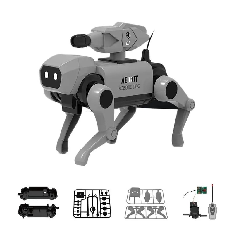 Remote Control Mechanical Dog Building Kit For Kids STEM Assembly Robot Pet Toy Educational Scienc 7