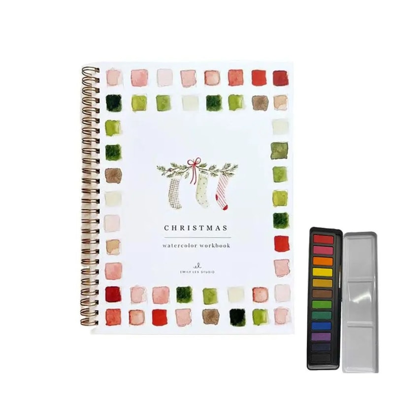 Watercolor Workbook Practice Book W Palette 9 Bouquet Themes For Kids Adults Easy Painting Lesson 13