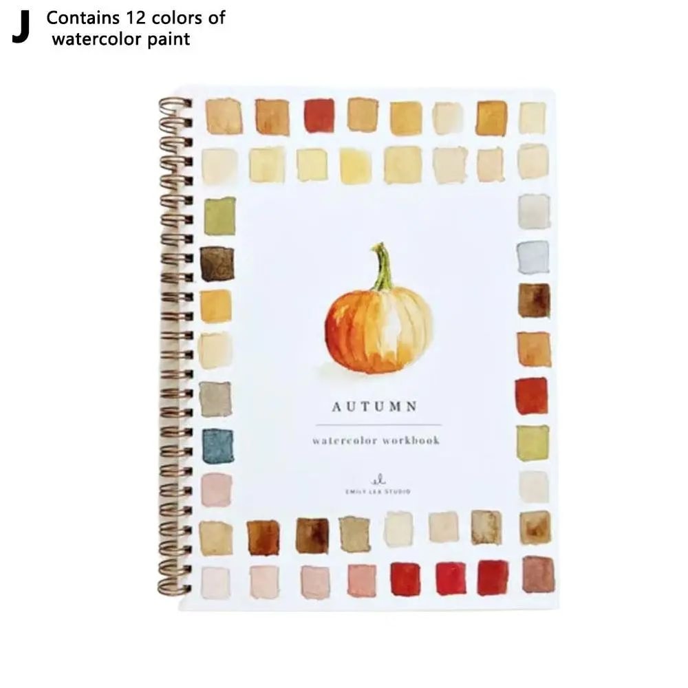 Watercolor Workbook Practice Book W Palette 9 Bouquet Themes For Kids Adults Easy Painting Lesson 14