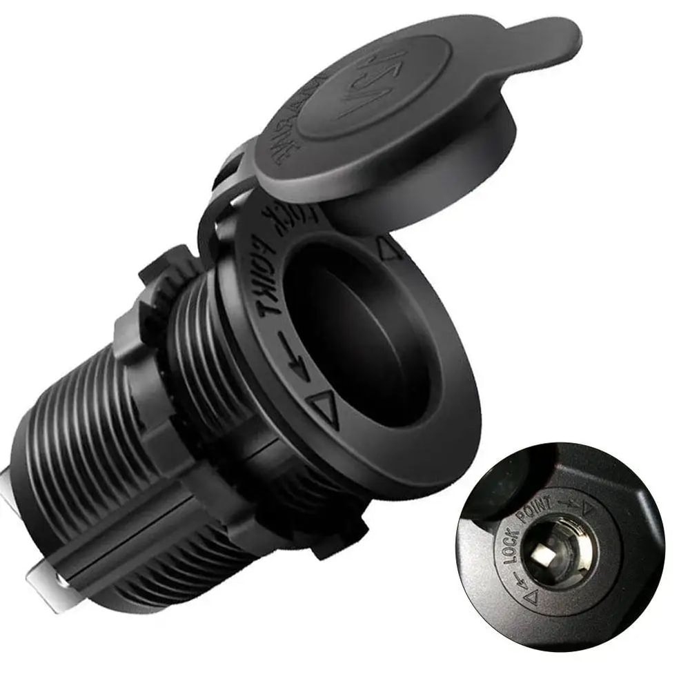 12V Waterproof Cigarette Lighter Socket Plug Car Marine RV ATV Motorcycle Power Outlet Adapter Dur 6