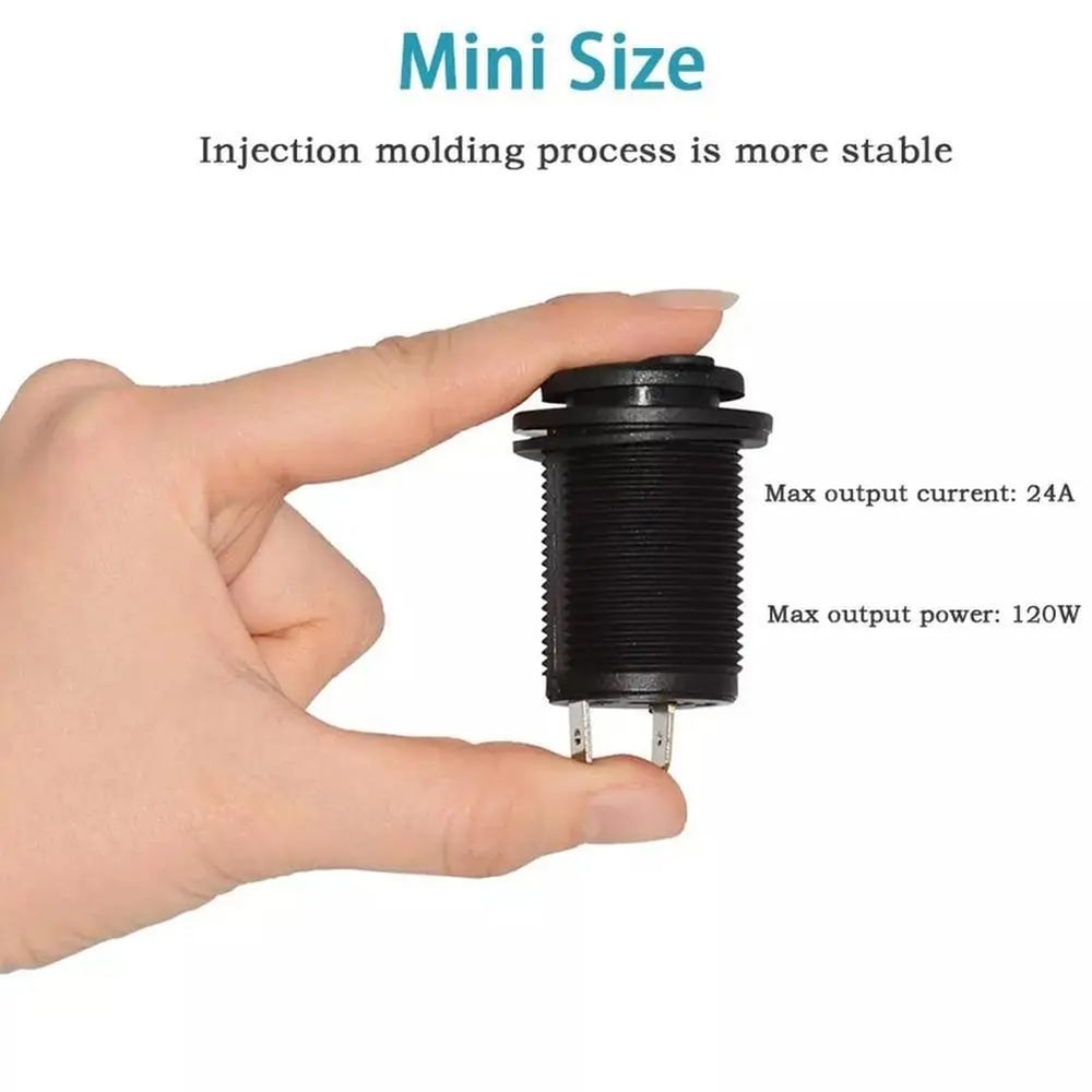 12V Waterproof Cigarette Lighter Socket Plug Car Marine RV ATV Motorcycle Power Outlet Adapter Dur 14