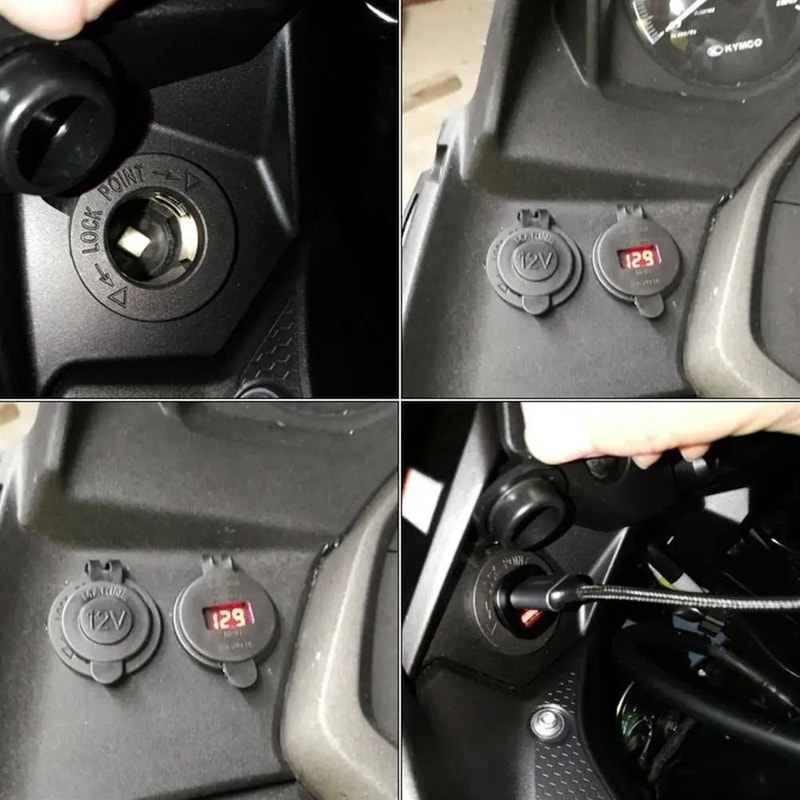 12V Waterproof Cigarette Lighter Socket Plug Car Marine RV ATV Motorcycle Power Outlet Adapter Dur 18