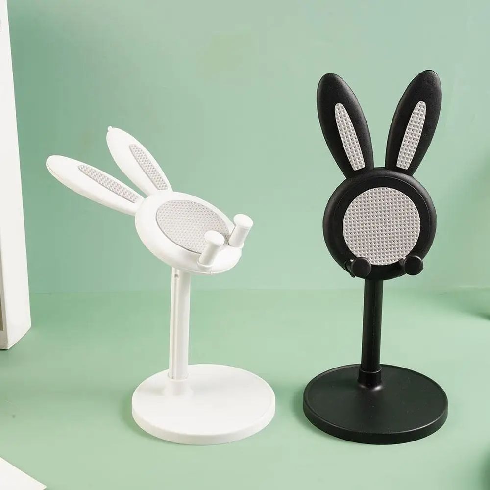 Cute Rabbit Adjustable Phone Stand For Desk Universal Tablet Holder Telescopic Height Sturdy Hands 2