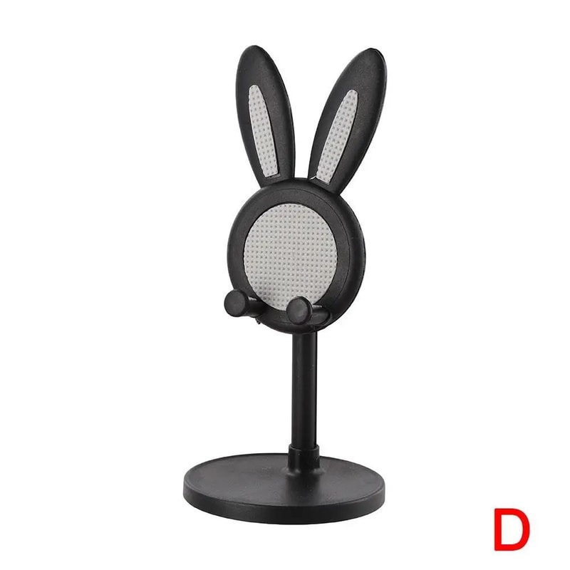 Cute Rabbit Adjustable Phone Stand For Desk Universal Tablet Holder Telescopic Height Sturdy Hands 6