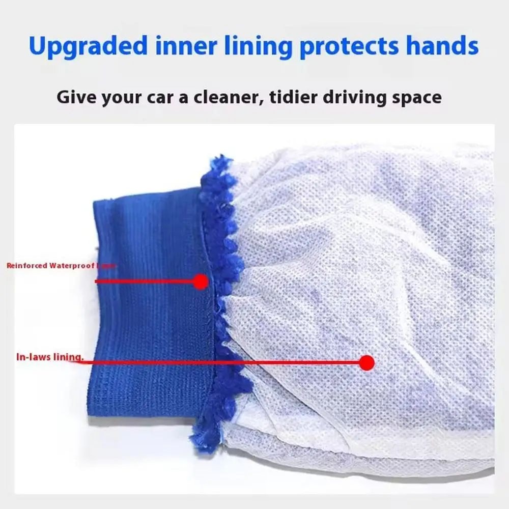 DoubleSided Microfiber Car Wash Mitt Gloves ScratchFree Wash Super Absorbent Reusable Washable Cle 4