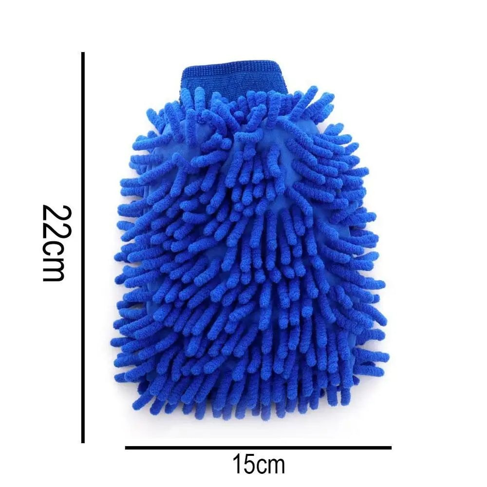 DoubleSided Microfiber Car Wash Mitt Gloves ScratchFree Wash Super Absorbent Reusable Washable Cle 5
