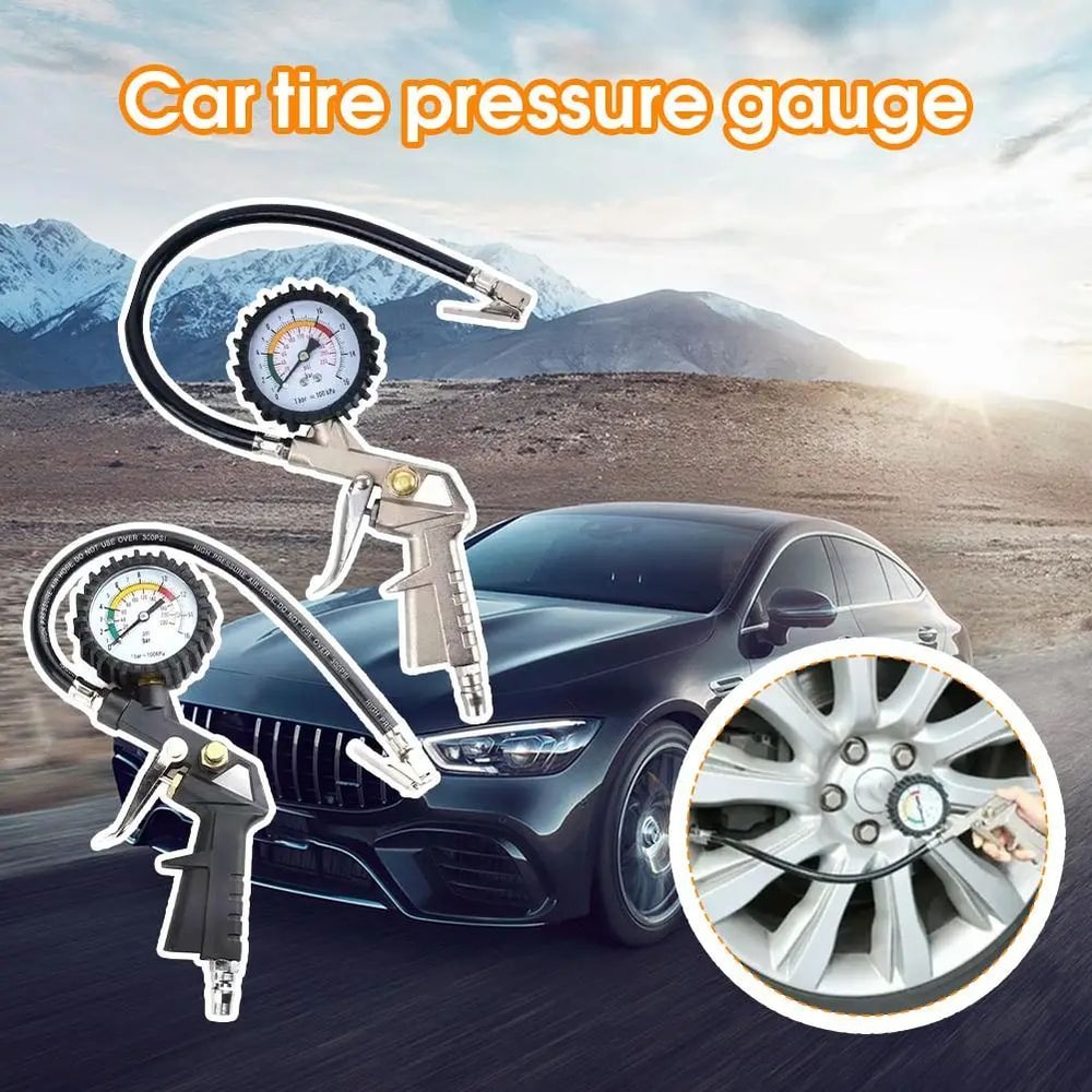 HighPrecision Digital Tire Pressure Gauge OilFilled Inflation Meter With LCD Display For Accurate 1