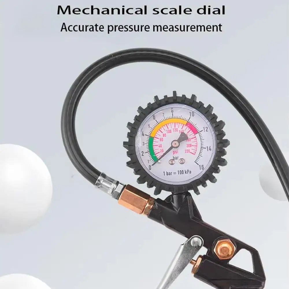 HighPrecision Digital Tire Pressure Gauge OilFilled Inflation Meter With LCD Display For Accurate 5