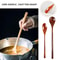 Long Handle Natural Wooden Spoon Durable Soup Ladle Scoop For Cooking Stirring Coffee Dessert Kit 2
