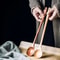 Long Handle Natural Wooden Spoon Durable Soup Ladle Scoop For Cooking Stirring Coffee Dessert Kit 5