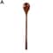 Long Handle Natural Wooden Spoon Durable Soup Ladle Scoop For Cooking Stirring Coffee Dessert Kit 6