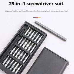 24-in-1 precision screwdriver set - magnetic repair tool kit for phone, glasses & electronics, hex/flat bits, portable
