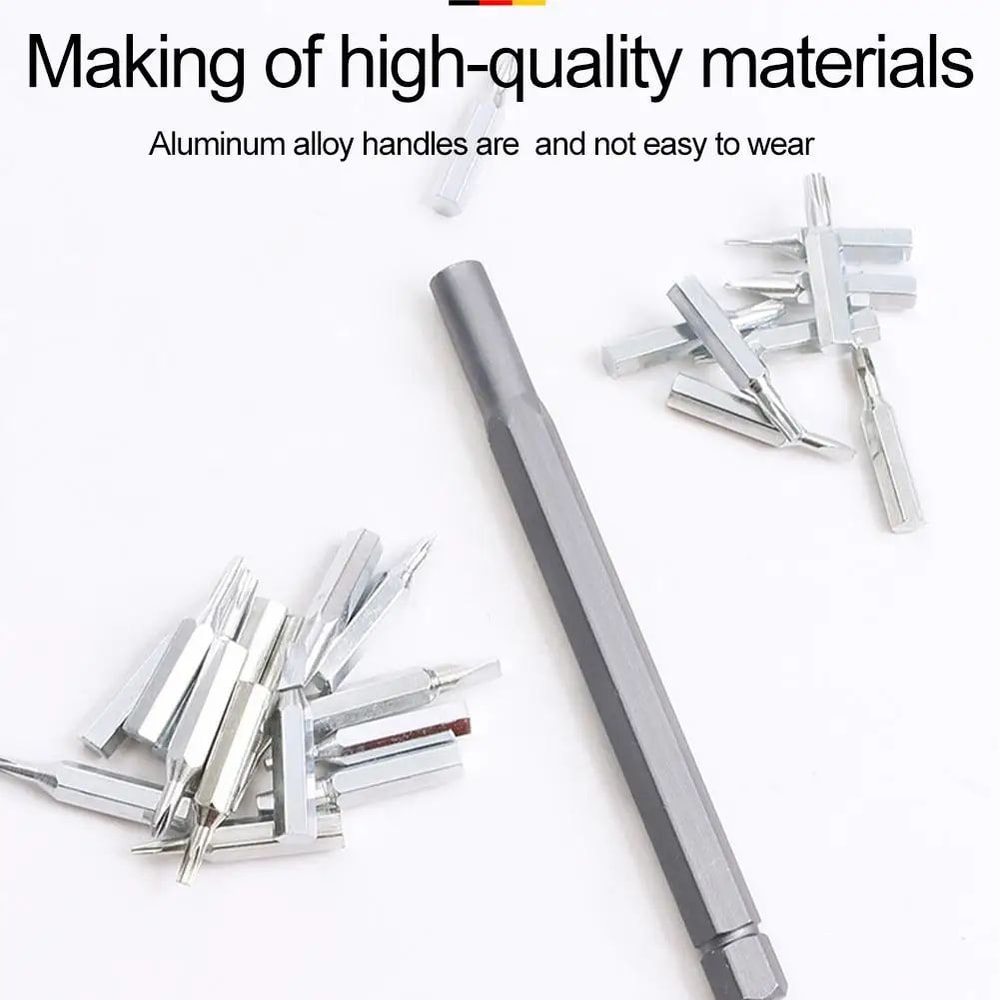 24in1 Precision Screwdriver Set Magnetic Repair Tool Kit For Phone Glasses Electronics HexFlat Bi 1