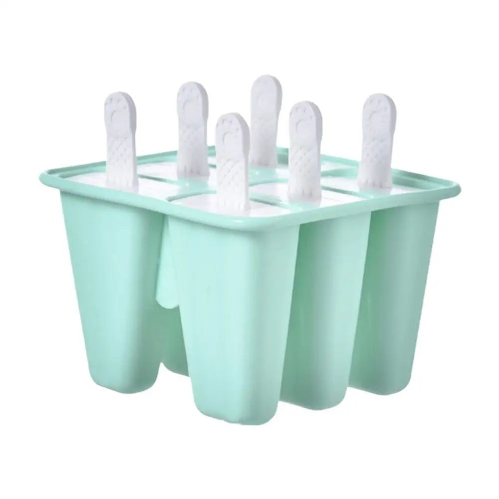 6Grid Silicone Ice Cream Mold With Sticks Reusable FoodGrade Popsicle Maker For DIY Homemade Froze 7