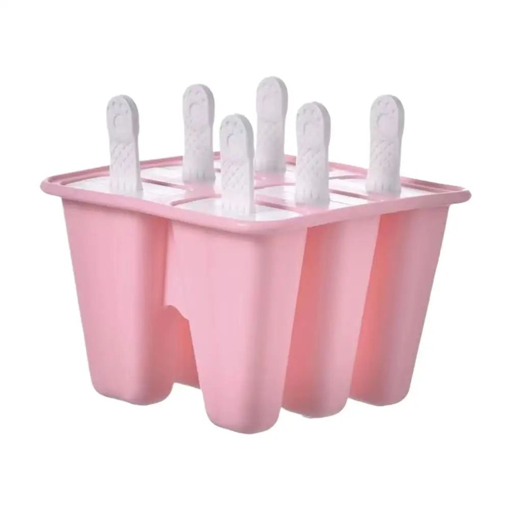 6Grid Silicone Ice Cream Mold With Sticks Reusable FoodGrade Popsicle Maker For DIY Homemade Froze 8