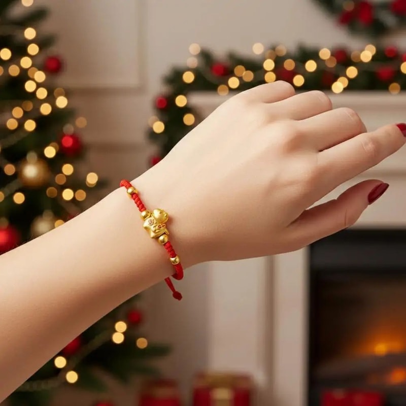 2026 Year Of The Horse Red Lucky Rope Bracelet For Women Chinese Style Beaded Charm New Year Bless 4