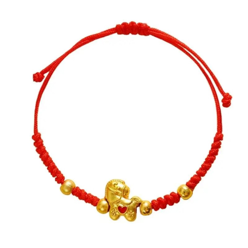 2026 Year Of The Horse Red Lucky Rope Bracelet For Women Chinese Style Beaded Charm New Year Bless 7