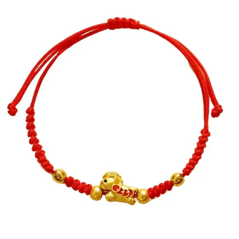 2026 Year Of The Horse Red Lucky Rope Bracelet For Women Chinese Style Beaded Charm New Year Bless 9
