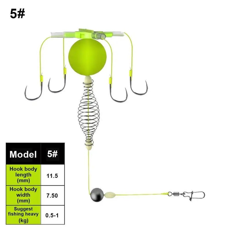 AntiTangle Spring Fishing Feeder Hook Carbon Steel Bait Cage With Float AntiBottom Design For Carp 7